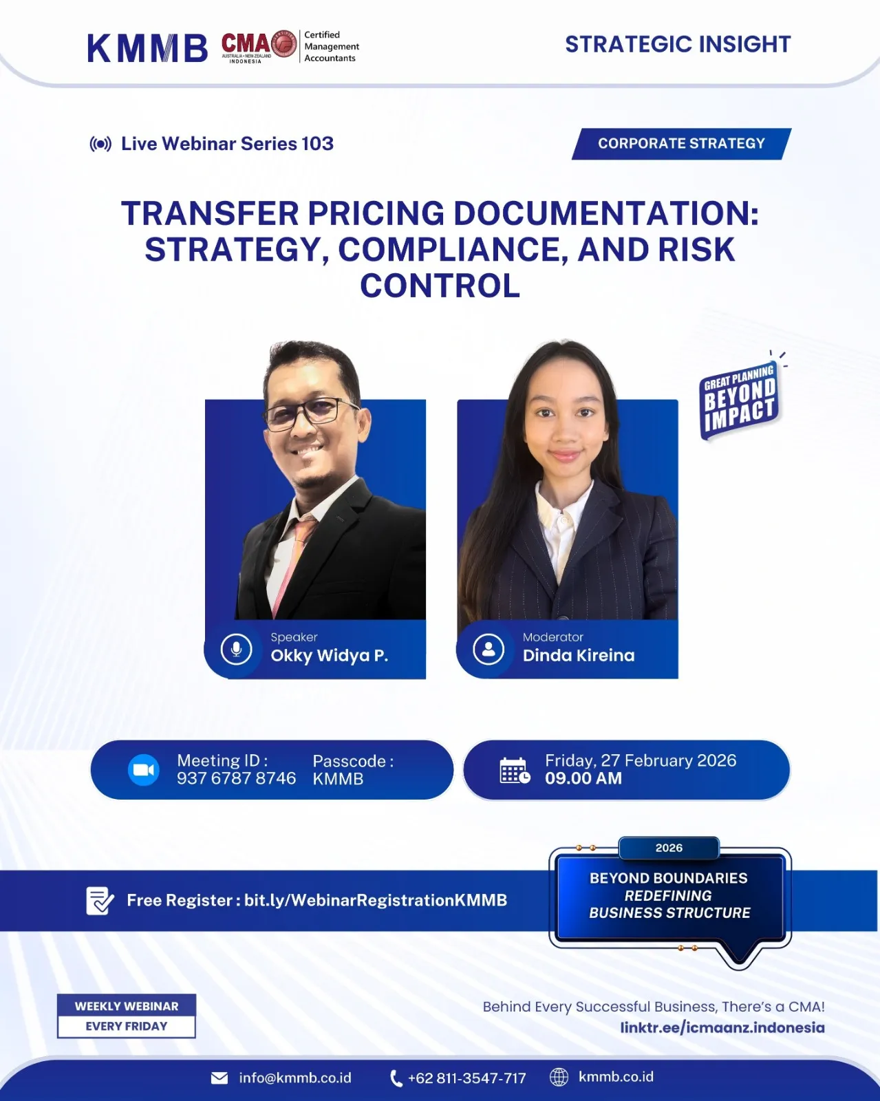 Webinar Strategi Korporat Seri 103