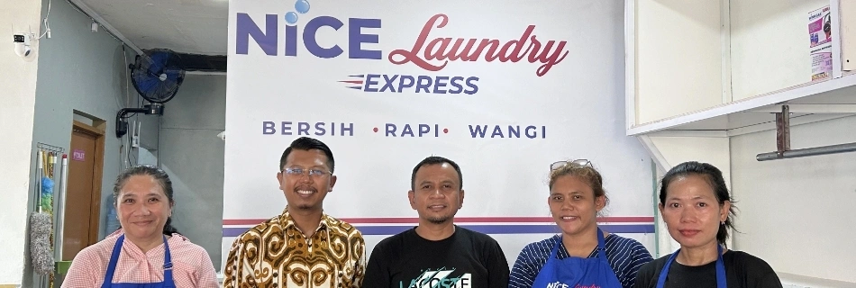 KMMB Consulting Dukung CSR UMKM Nice Laundry Express